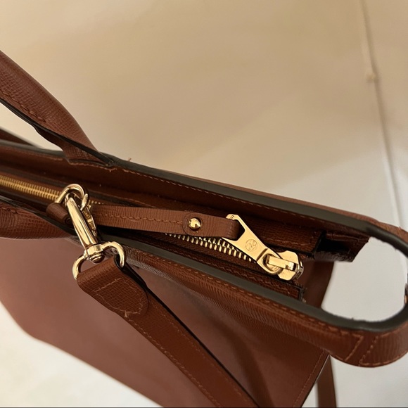 Longchamp Le Pliage Heritage Brown Leather Satchel Tote - Picture 6 of 10